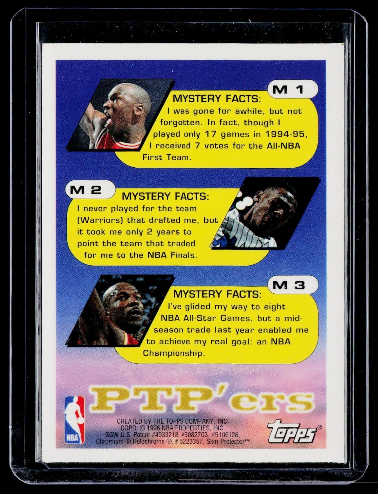 1995-96 Topps #M3 Clyde Drexler Mystery Finest Refractor
