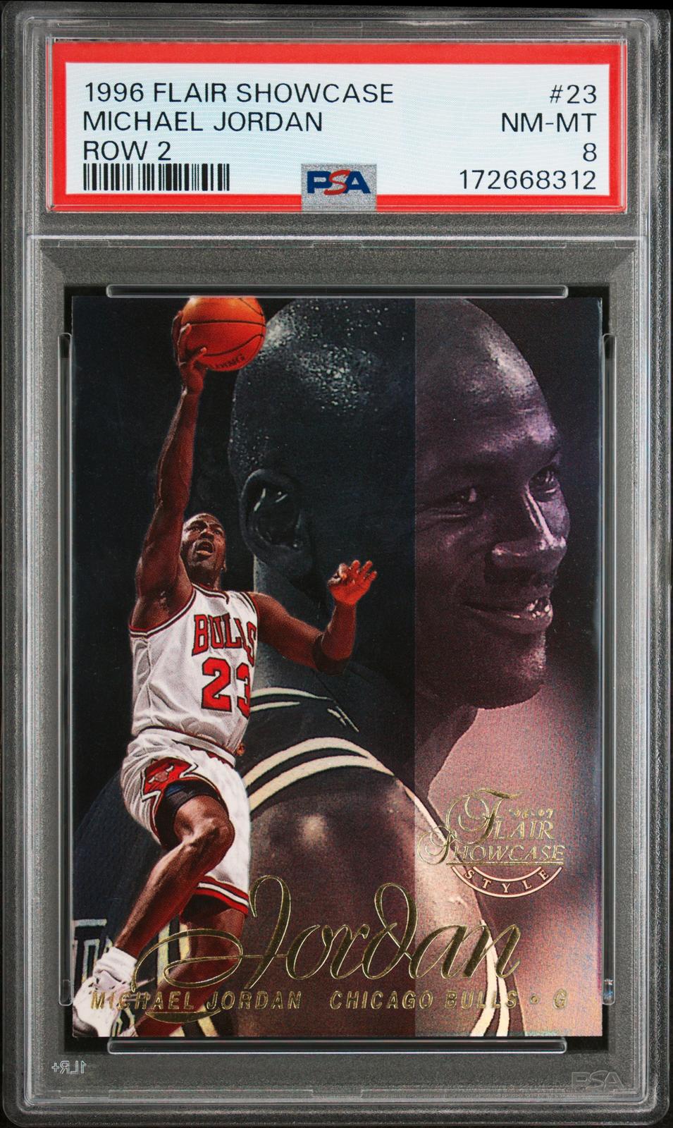 1996 Flair Showcase #23 Michael Jordan Row 2 PSA 8