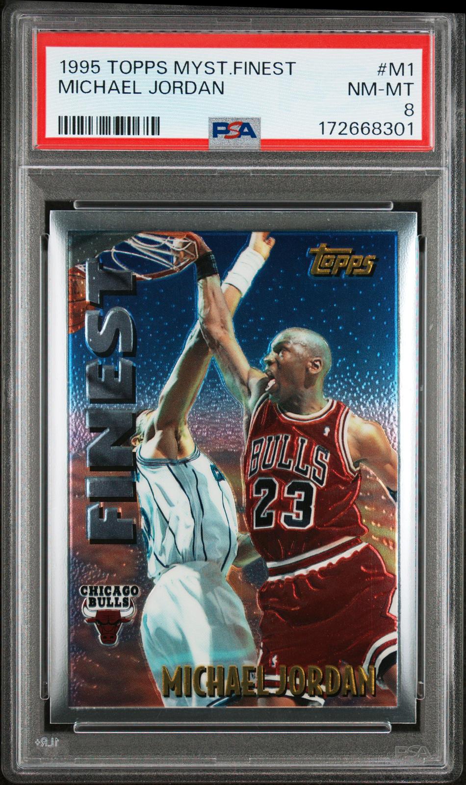 1995 Topps Mystery Finest #M1 Michael Jordan PSA 8