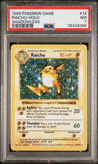 1999 Pokemon Game #14 Raichu-Holo Shadowless PSA 7