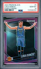 2024 Panini Prizm Black #5 Luka Doncic Purple Prizm PSA 10