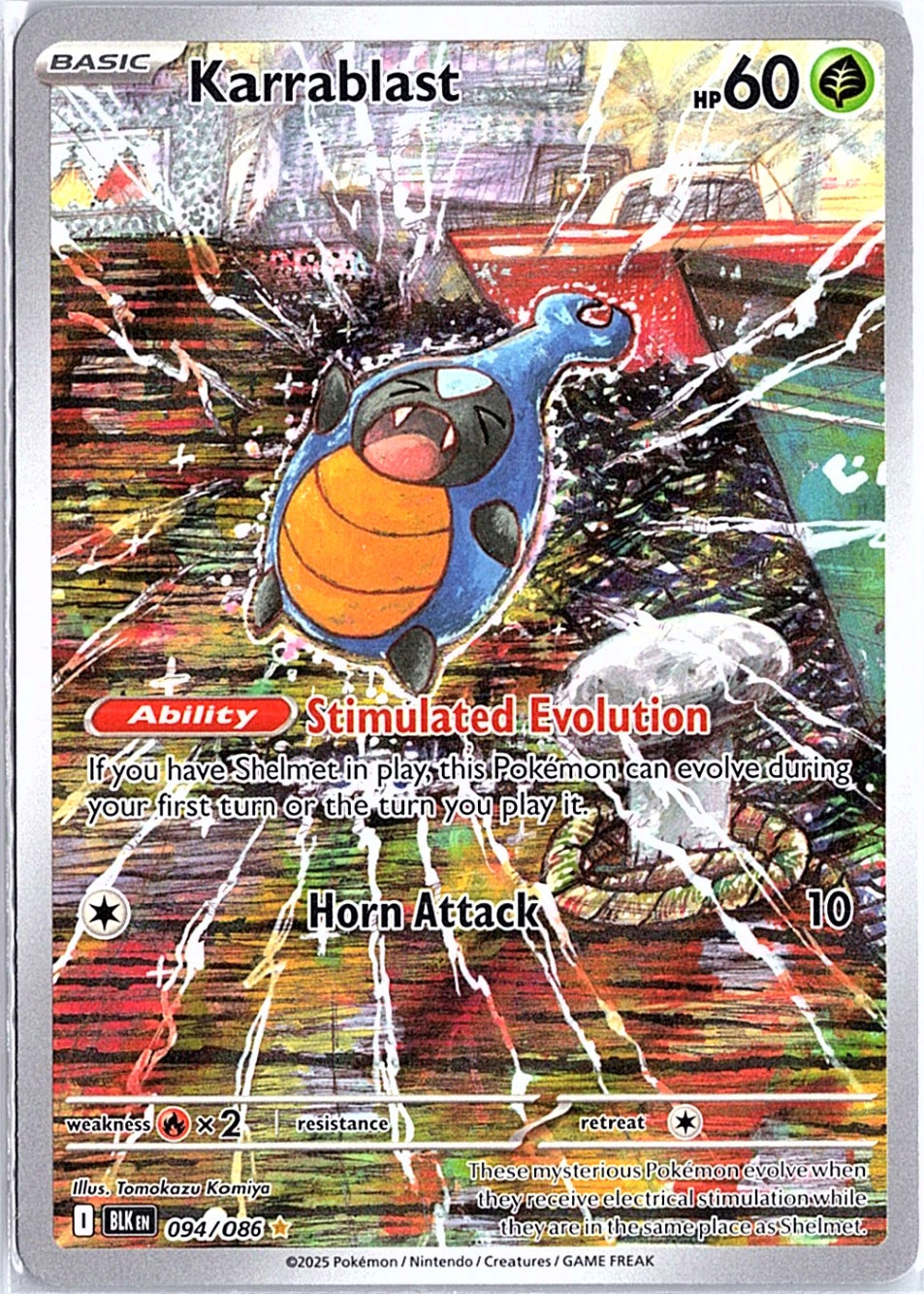Karrablast Illustration Rare SV: Black Bolt 094/086 NM