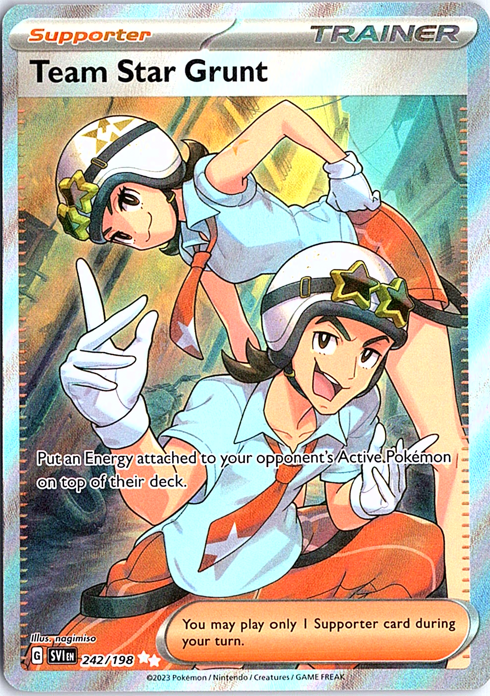 Team Star Grunt Ultra Rare SV01: Scarlet & Violet Base Set 242/198 NM