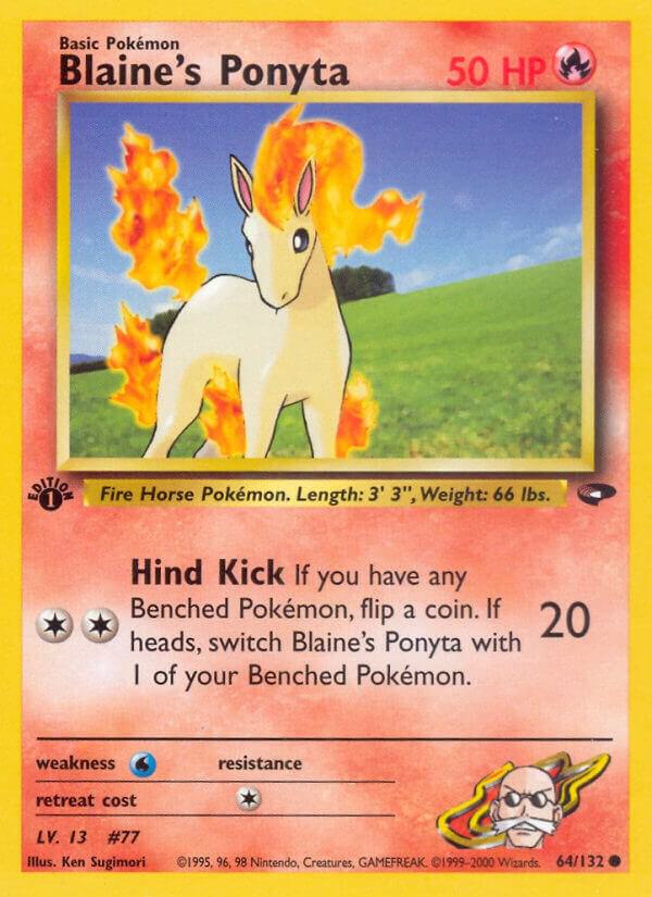 Blaine's Ponyta Common Gym Challenge 064/132 NM