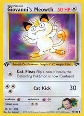 Giovanni's Meowth (74) Common Gym Challenge 074/132 NM