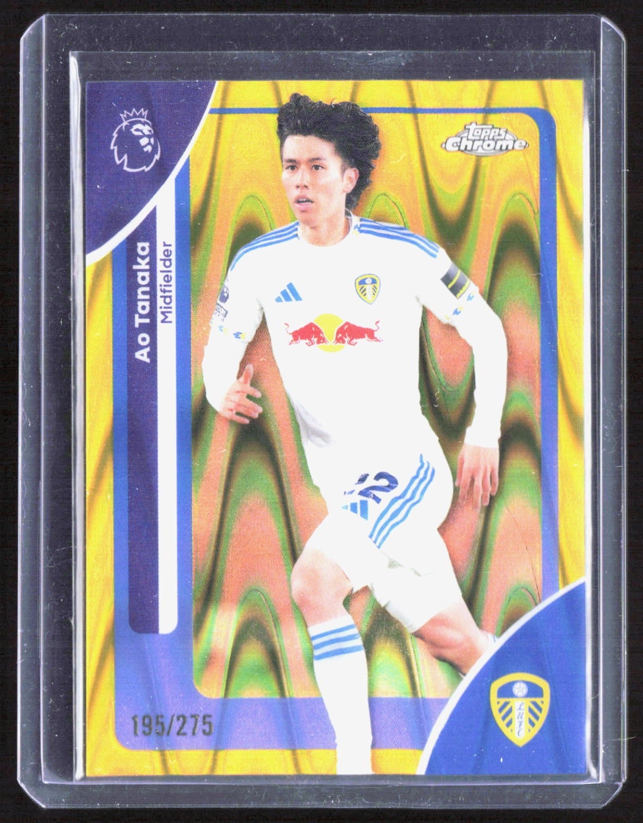 2025-26 Topps Chrome Premier League - Yellow RayWave Refractor Ao Tanaka /275