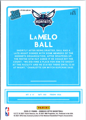 LaMelo Ball Donruss Optic - Green Pulsar 153 NM (Back)