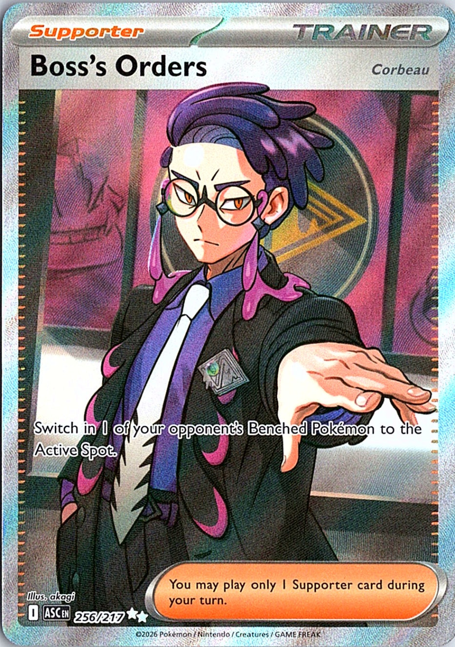 Boss's Orders [Corbeau] Ultra Rare ME: Ascended Heroes 256/217 NM