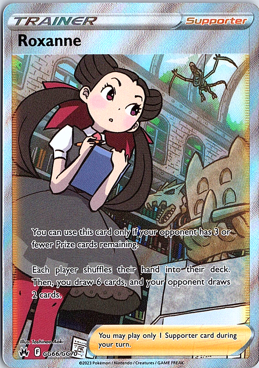 Roxanne Ultra Rare SWSH: Crown Zenith: Galarian Gallery GG66/GG70 NM
