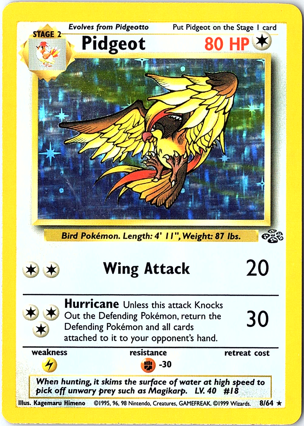Pidgeot (8) Holo Rare Jungle 08/64 NM
