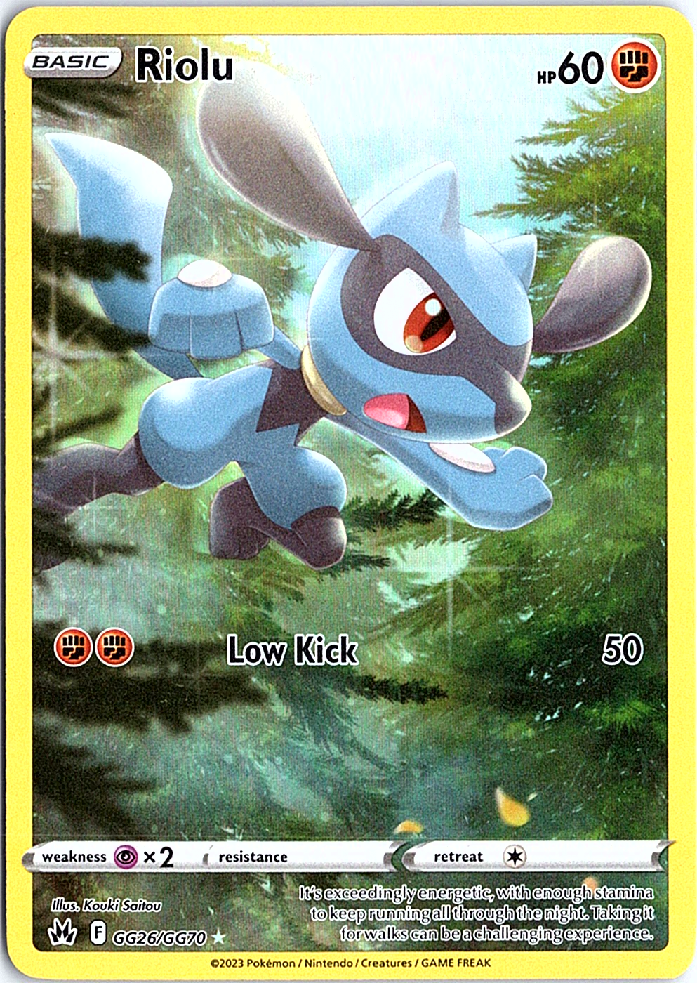 Riolu Ultra Rare Crown Zenith: Galarian Gallery GG26/GG70 NM