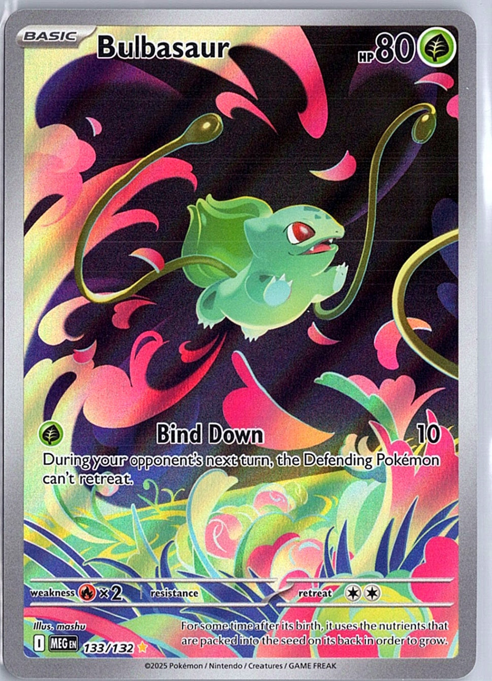 Bulbasaur Illustration Rare ME01: Mega Evolution 133/132 NM