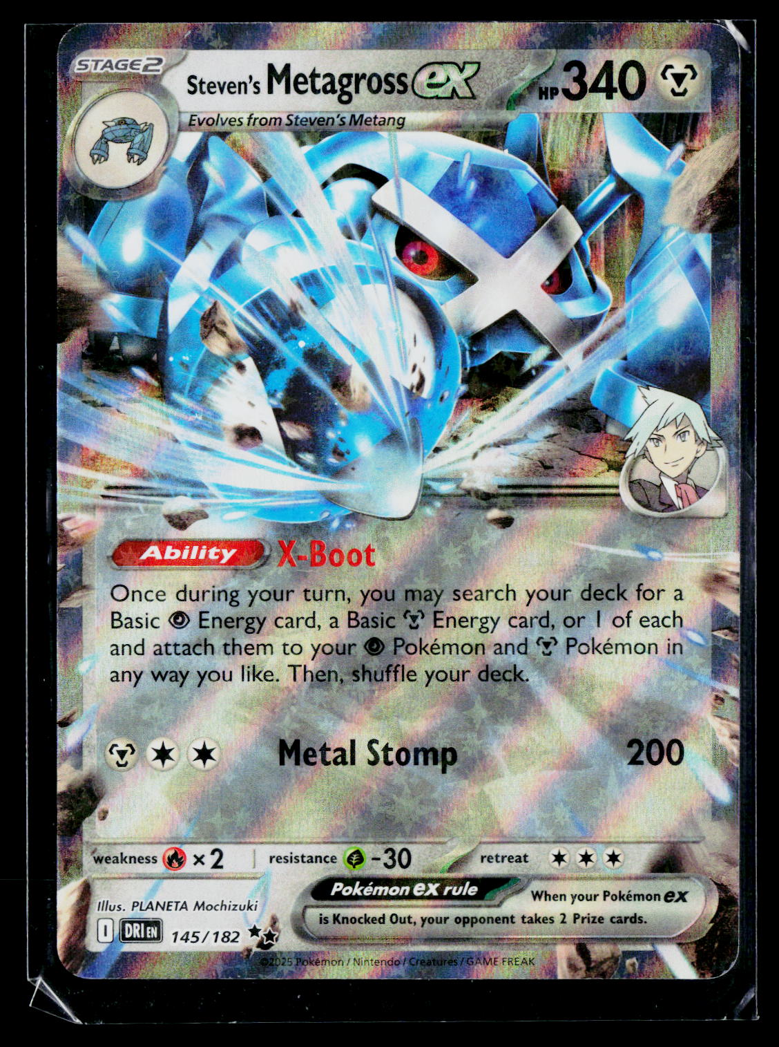 Steven's Metagross ex DRI 145/182 Holo NM