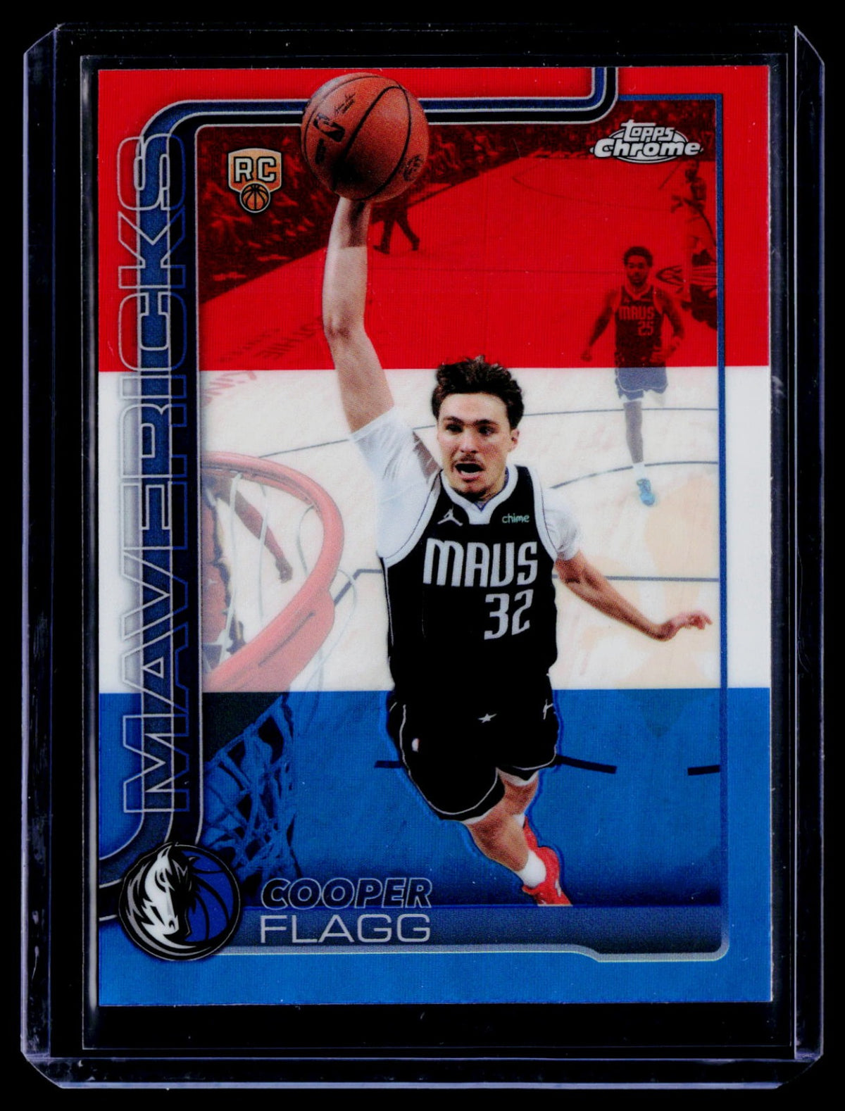 Cooper Flagg Topps Chrome Update - Red White and Blue Refractor 151 NM