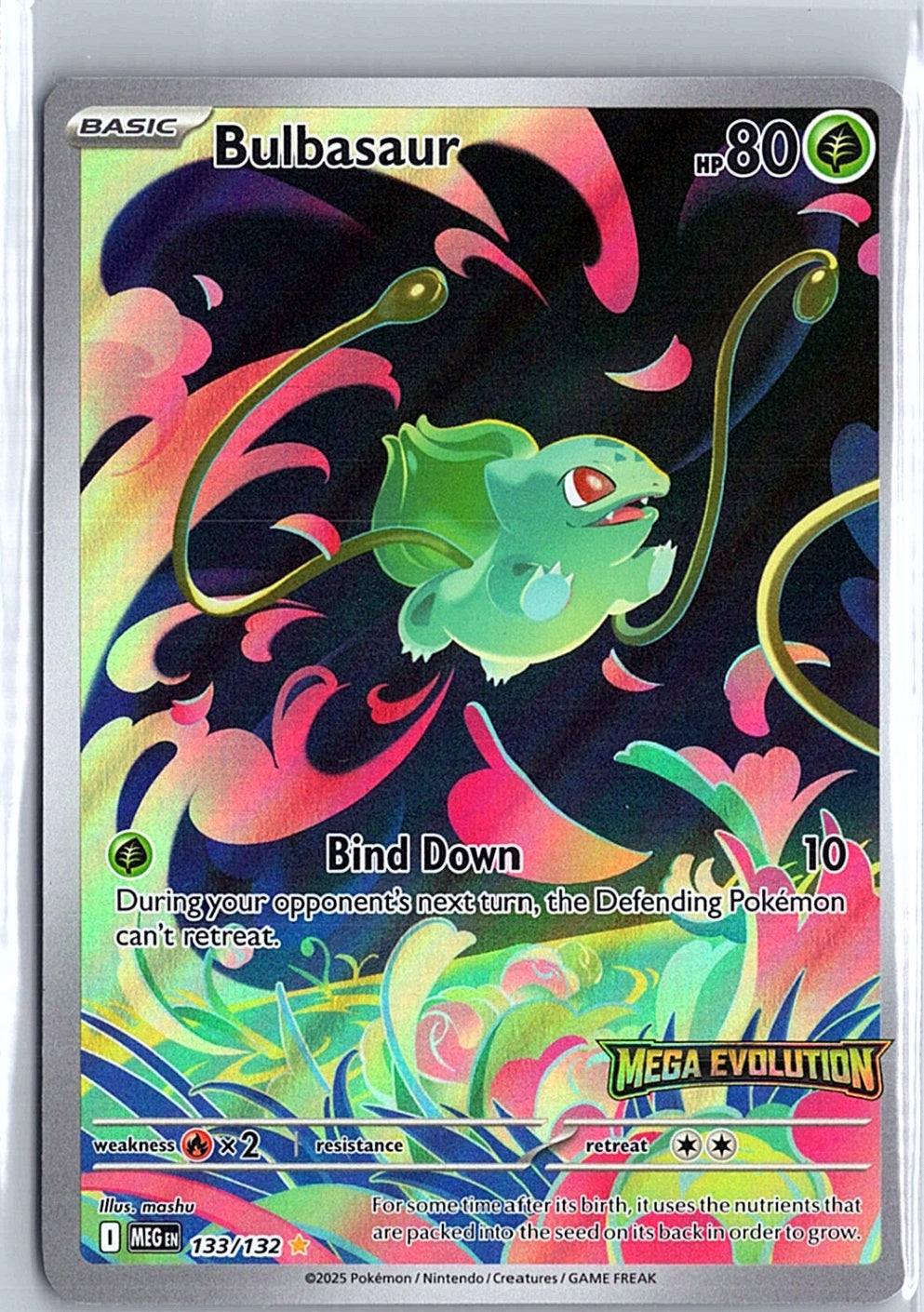 Bulbasaur Illustration Rare ME01: Mega Evolution 133/132 Promo