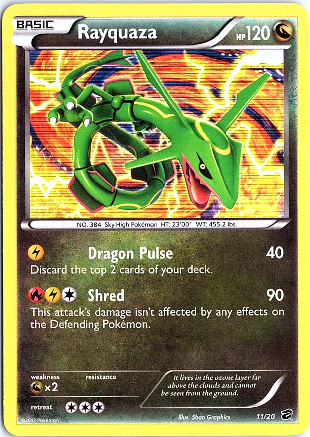 Rayquaza Holo Rare Dragon Vault 11/20 NM