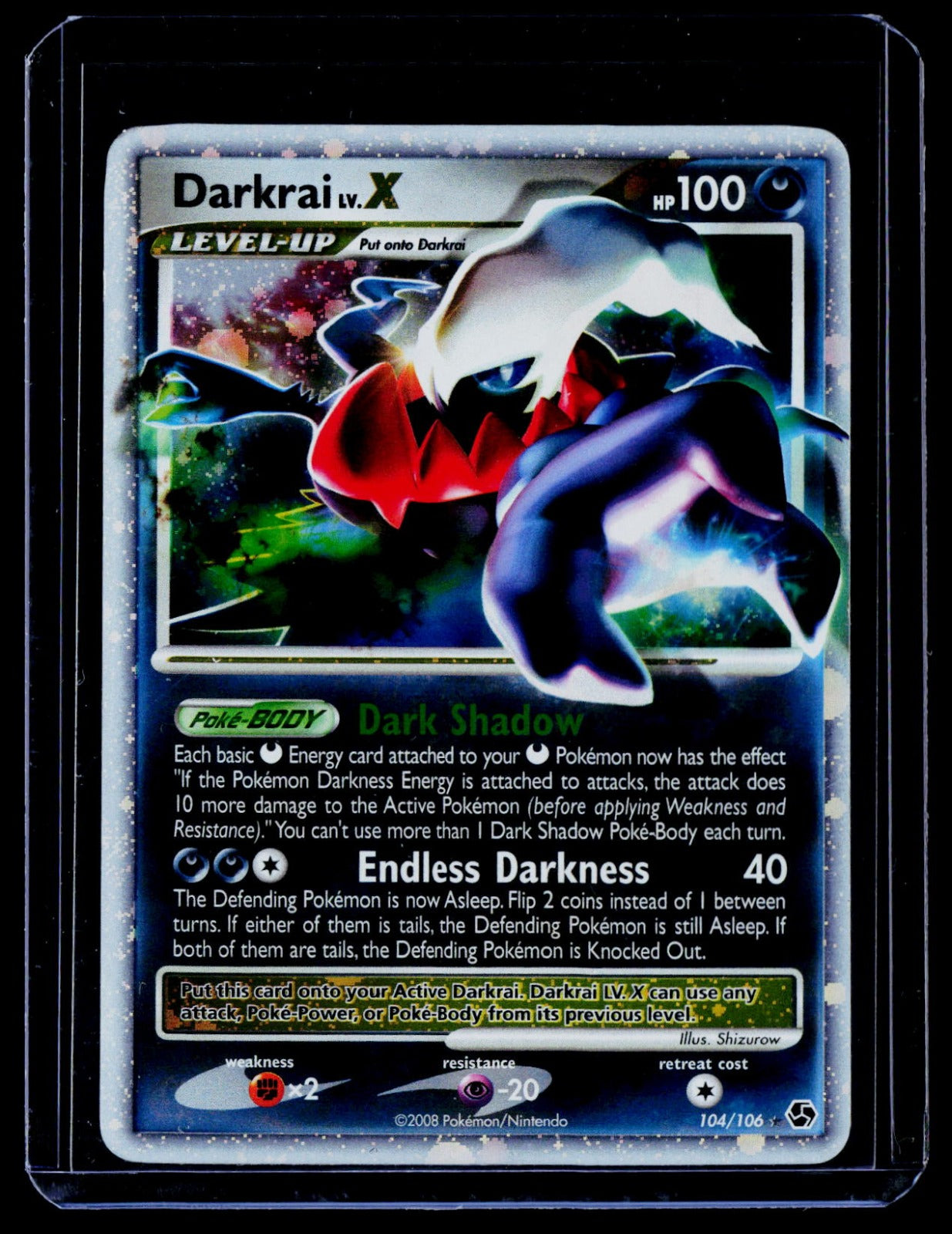Darkrai LV.X Holo Great Encounters 104/106 LP