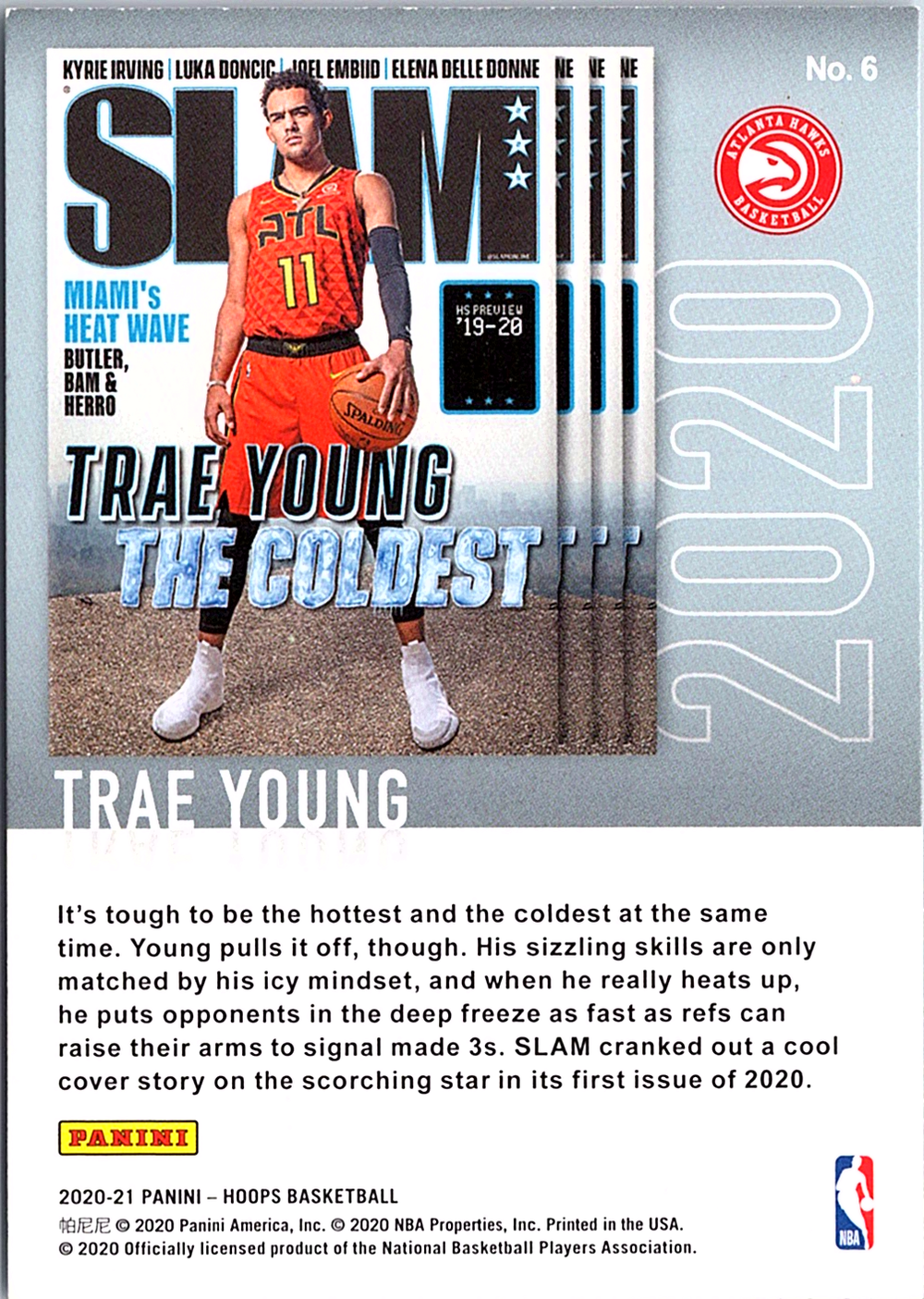 Trae Young Hoops Winter - Slam 6 NM (Back)