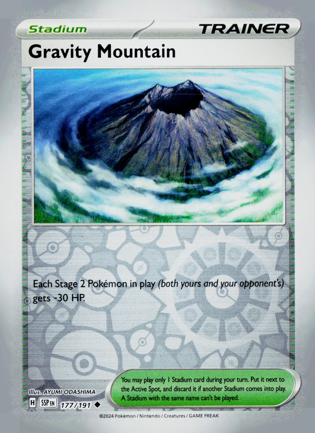 Gravity Mountain SSP 177/191 Reverse Holo NM