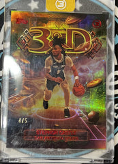 2025-26 Topps 3 - 3&D Red Stephon Castle 3D-30 /5