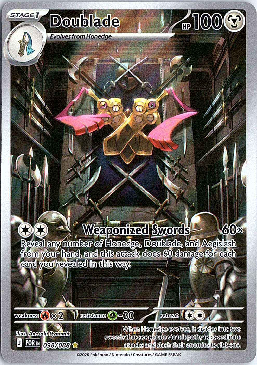 Doublade Illustration Rare ME03: Perfect Order 098/088 NM