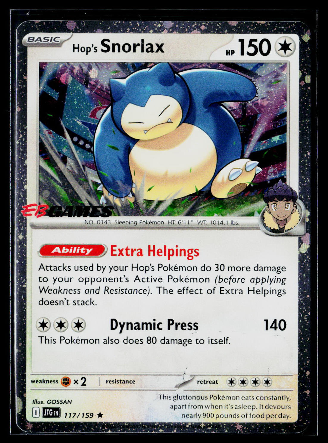 Hop's Snorlax (EB Games) (Cosmos Holo) Journey Together 117/159 NM