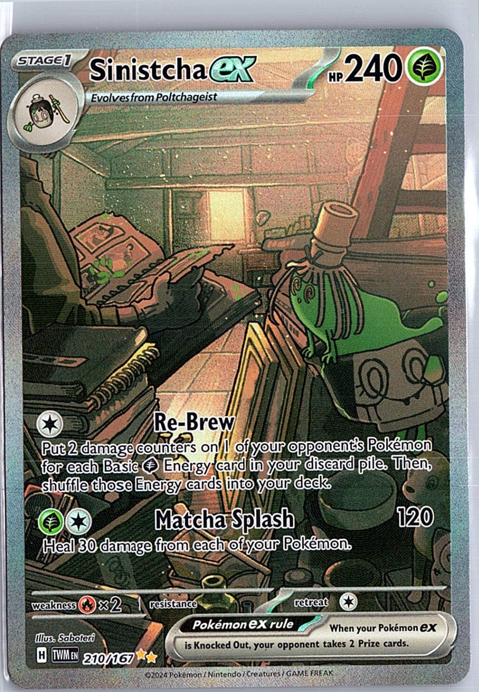 Sinistcha ex Special Illustration Rare SV06: Twilight Masquerade 210/167 NM