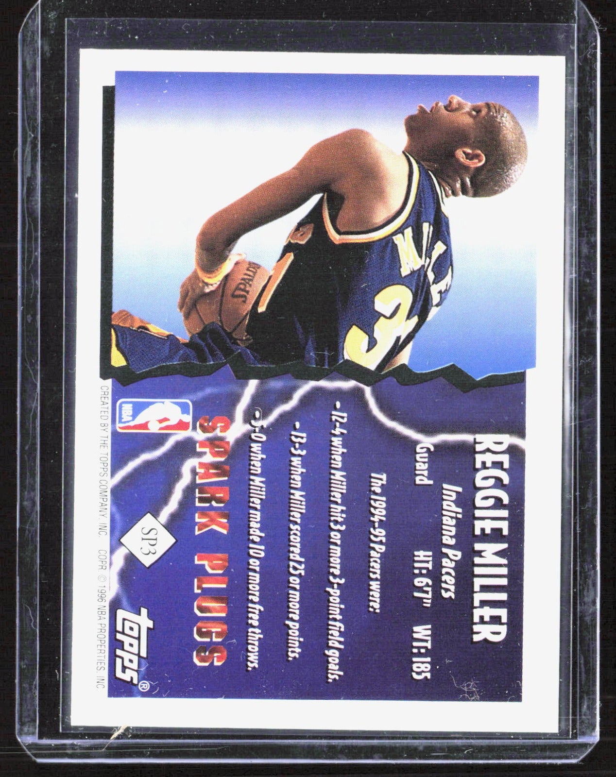 1995-96 Topps - Spark Plugs Reggie Miller SP3 Basketball Indiana Pacers
