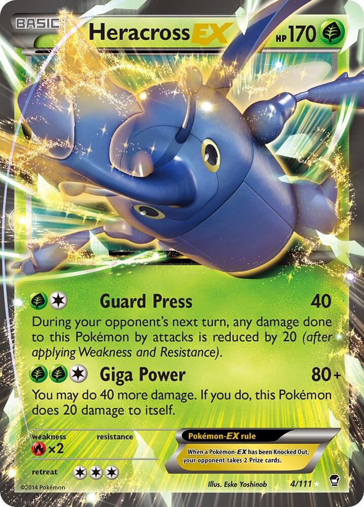 Heracross EX Ultra Rare XY - Furious Fists 4/111 NM