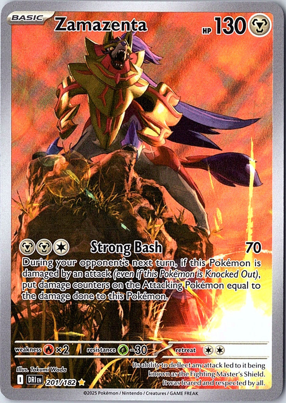 Zamazenta Illustration Rare SV10: Destined Rivals 201/182 NM