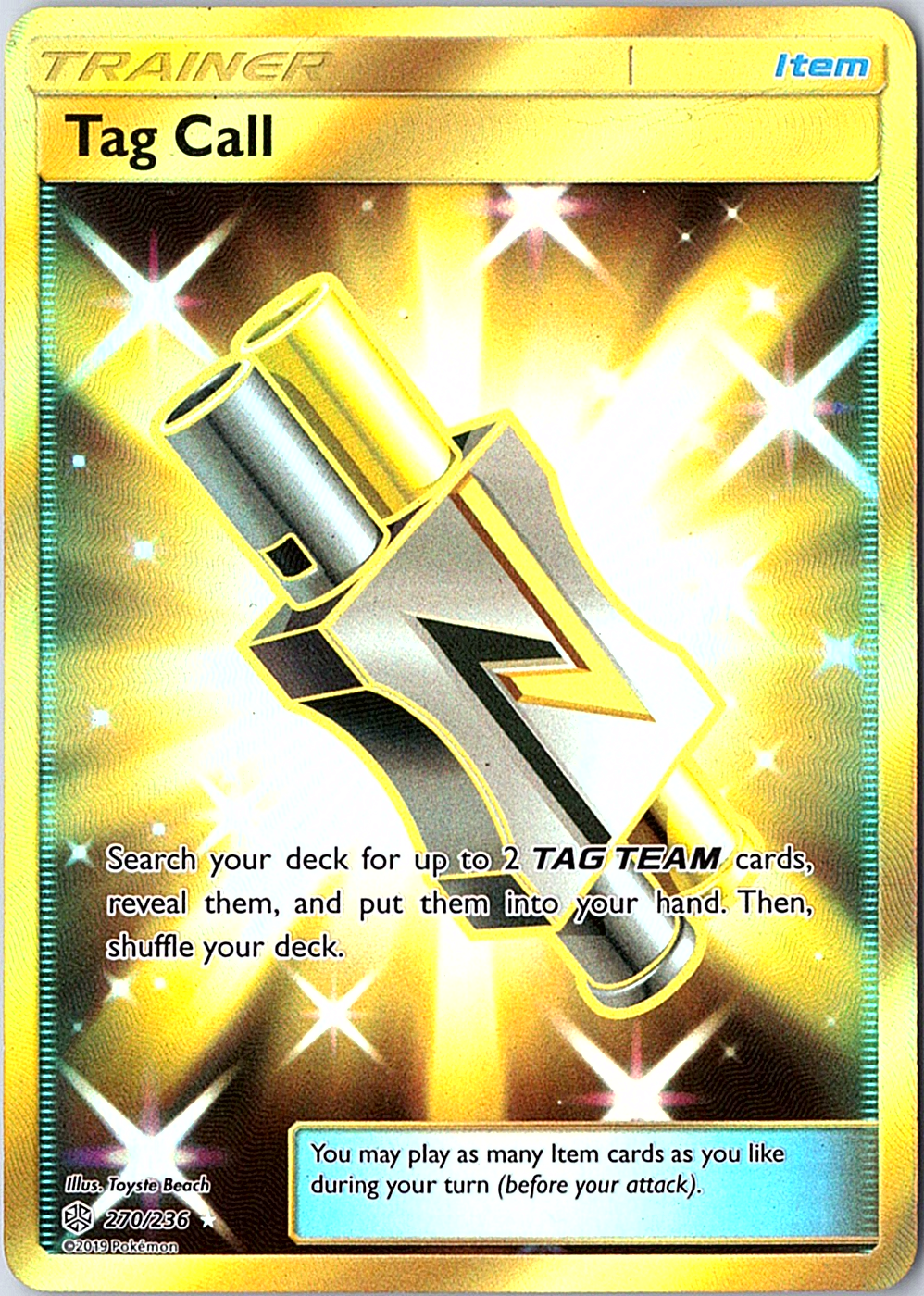 Tag Call (Secret) Secret Rare SM - Cosmic Eclipse 270/236 NM