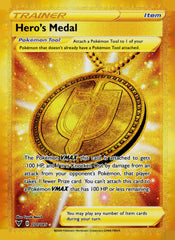Hero's Medal (Secret) Holo SWSH04: Vivid Voltage 201/185 NM