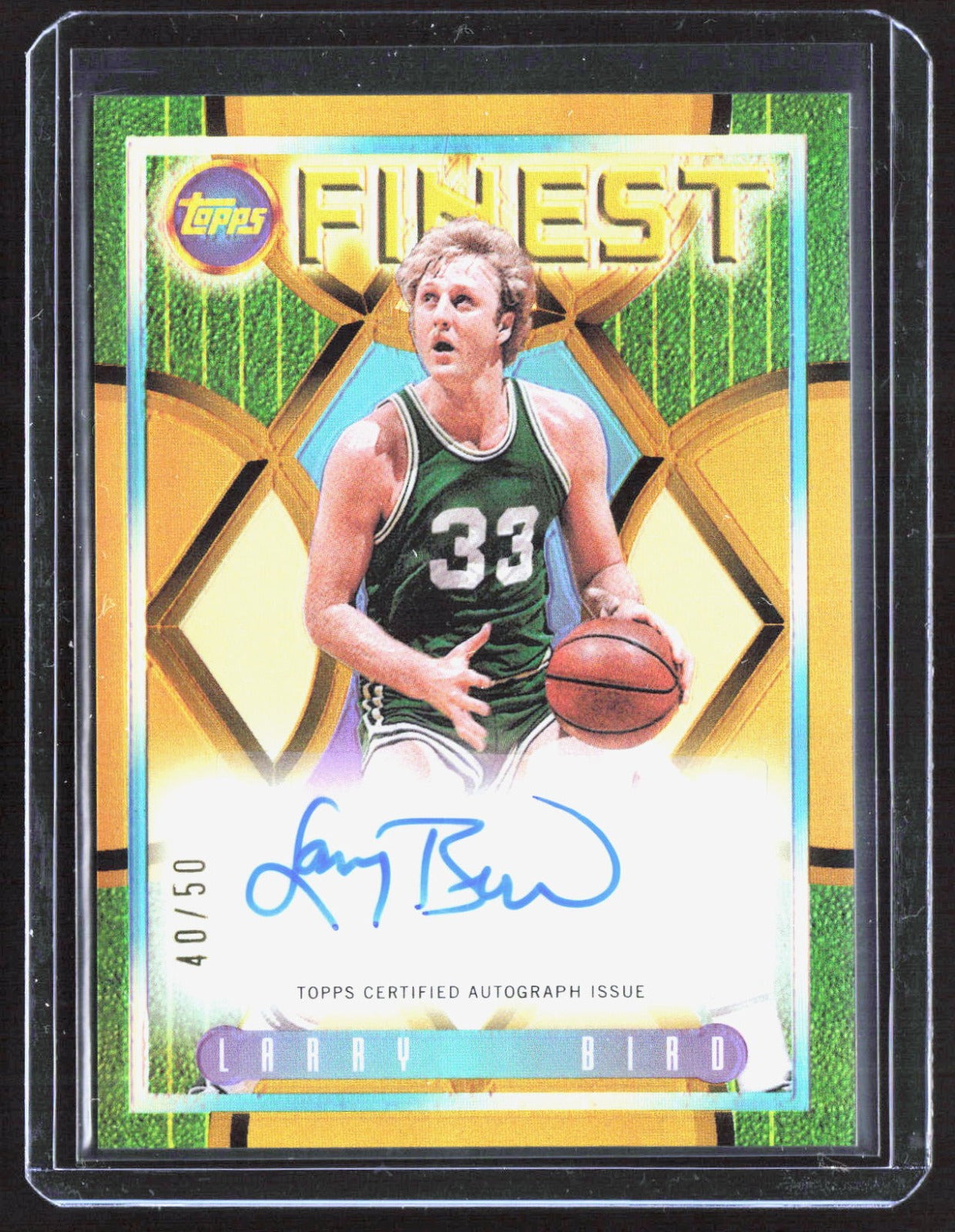 2023-24 Finest - Flashback Autographs Gold Refractors Larry Bird FLA-LB /50