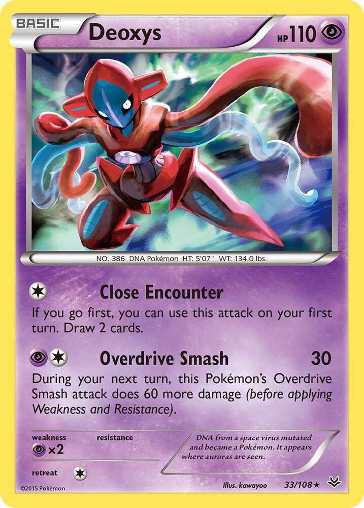 Deoxys Holo Rare XY - Roaring Skies 33/108 NM