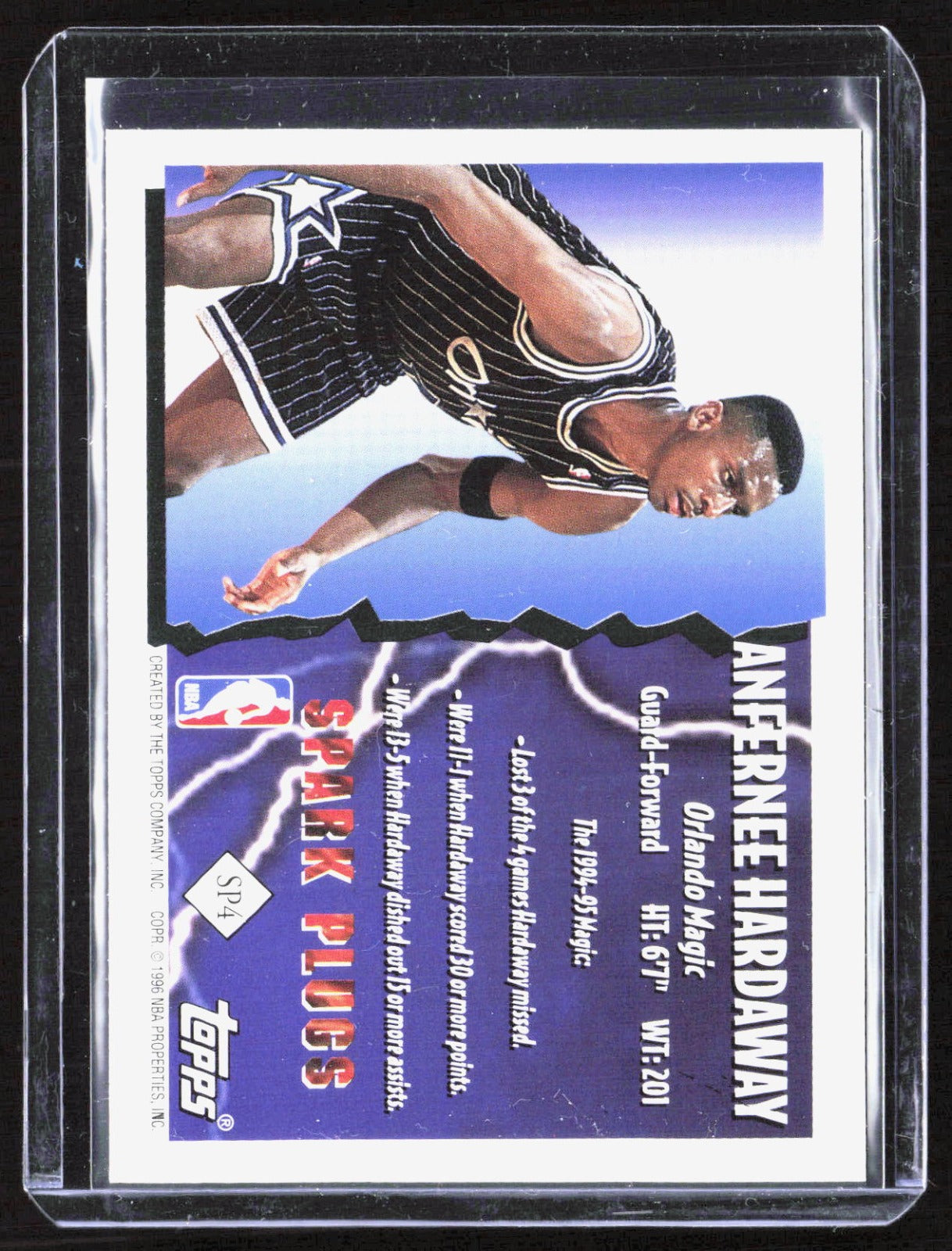 1995-96 Topps - Spark Plugs Anfernee Hardaway SP4 Basketball Orlando Magic