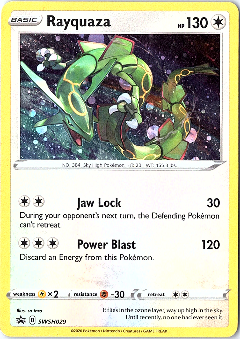 Rayquaza - (Pixel Cosmos Holo) Promo SWSH029 NM