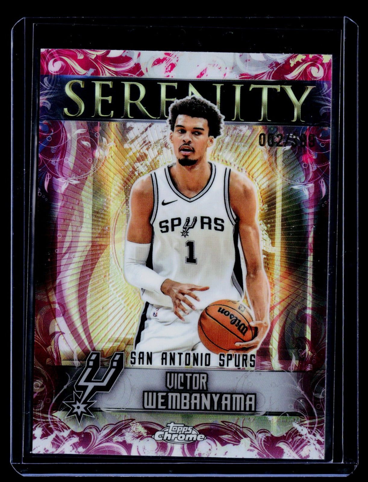 Victor Wembanyama Topps Chrome - Serenity Magenta Refractor SY-1 NM