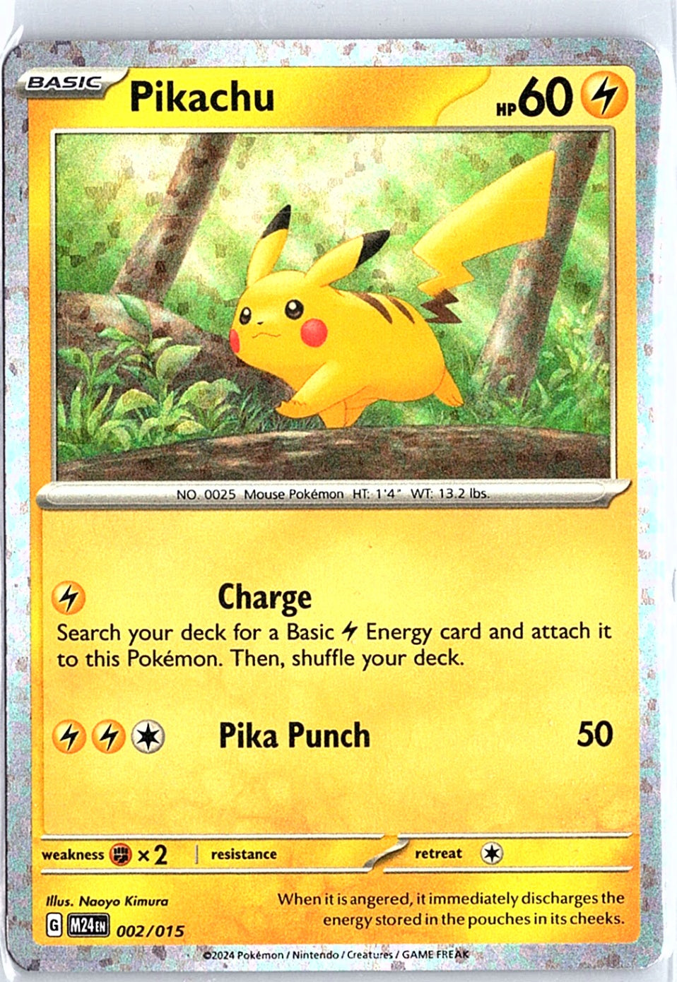 Pikachu - 002/015 Holo McDonald's Promos 2024 Pokemon TCG 