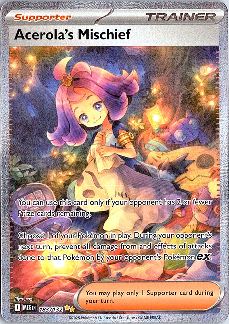 Acerola's Mischief Special Illustration Rare ME01: Mega Evolution 183/132 NM
