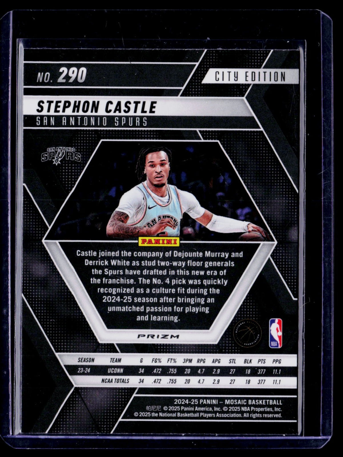 Stephon Castle Panini Mosaic - Red Mosaic 290 NM