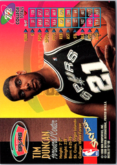 Tim Duncan Metal Universe Championship 72 NM (Back)