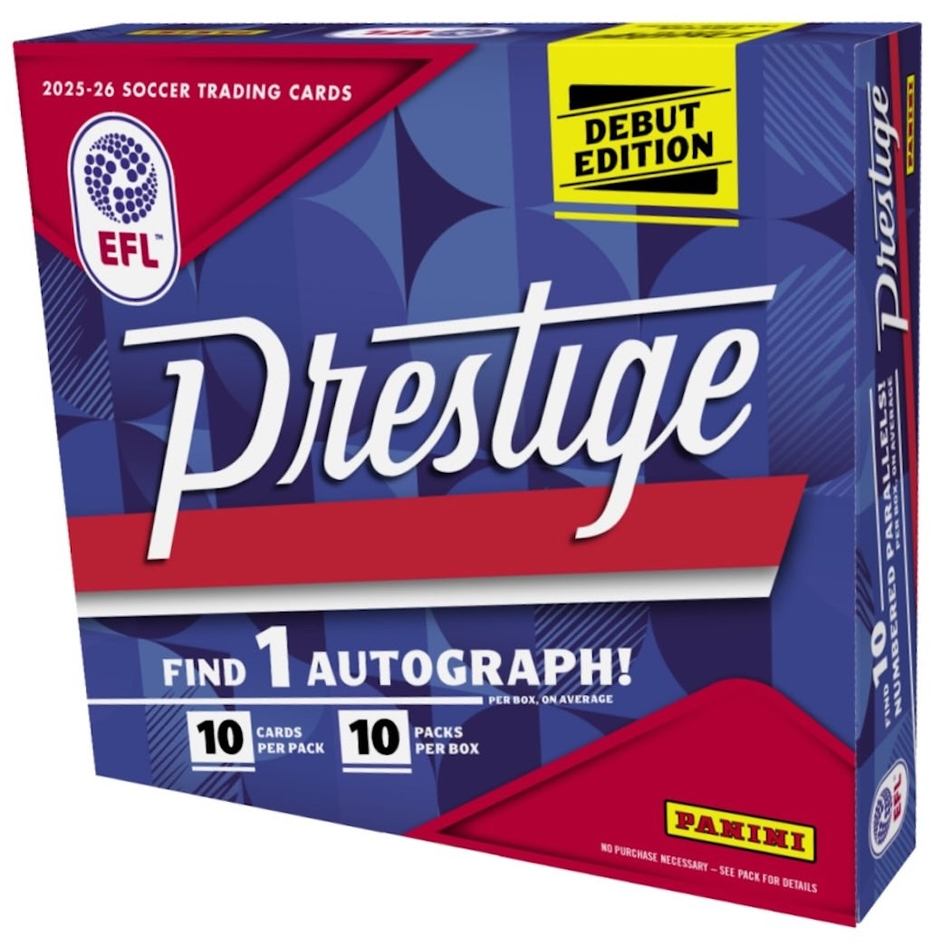 2025-26 Panini Prestige EFL Soccer Hobby Box (Debut Edition)