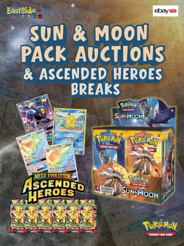 🐦‍🔥POKEMON BREAKS🐦‍🔥SUN & MOON PACK AUCTIONS & BREAKS