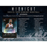 2023-24 Topps Midnight Basketball Hobby Box **PRE-ORDER**