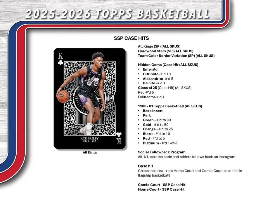 2025-26 Topps NBA Basketball Hobby Box**PRE-ORDER**