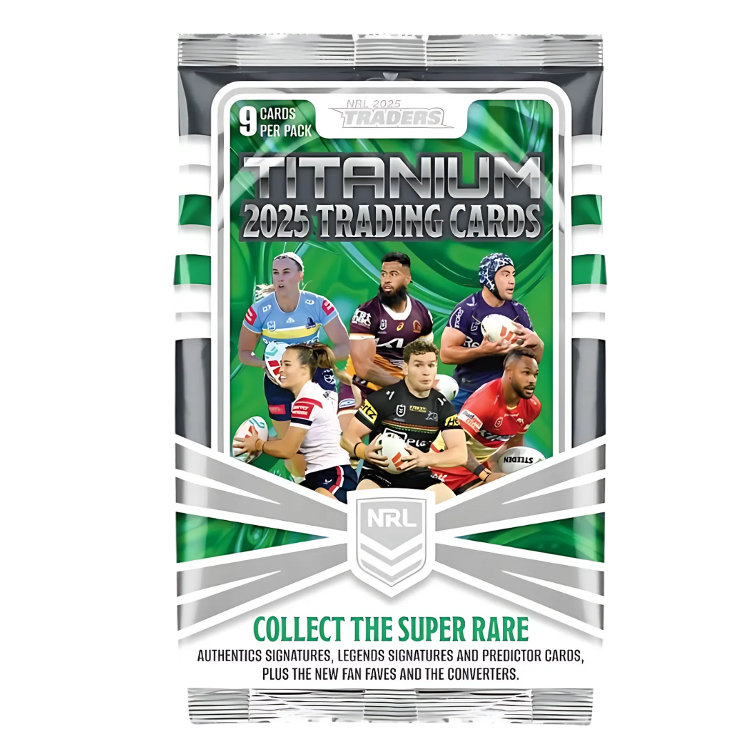 NRL 2025 Traders Titanium Rugby League Trading Cards Booster Pack