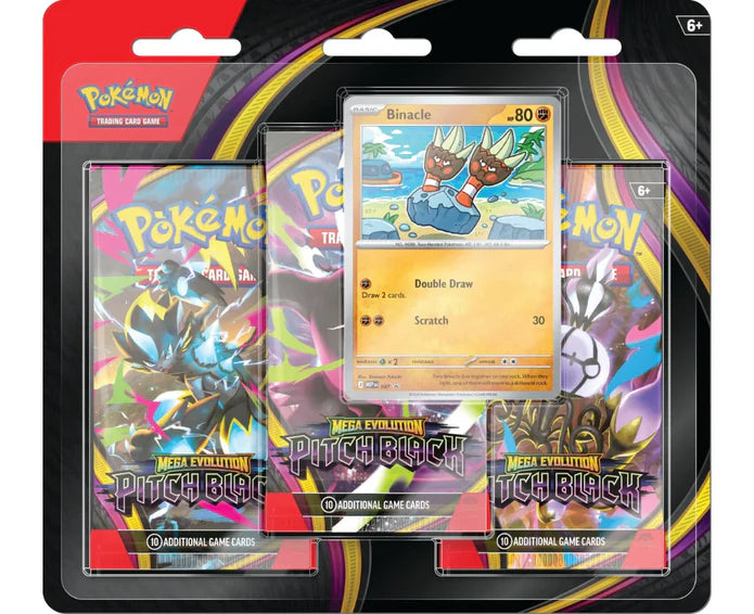 Pokémon TCG: Mega Evolution—Pitch Black Three-Booster Blister