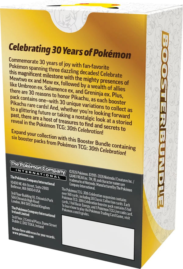 Pokemon - TCG - 30th Celebration Booster Bundle