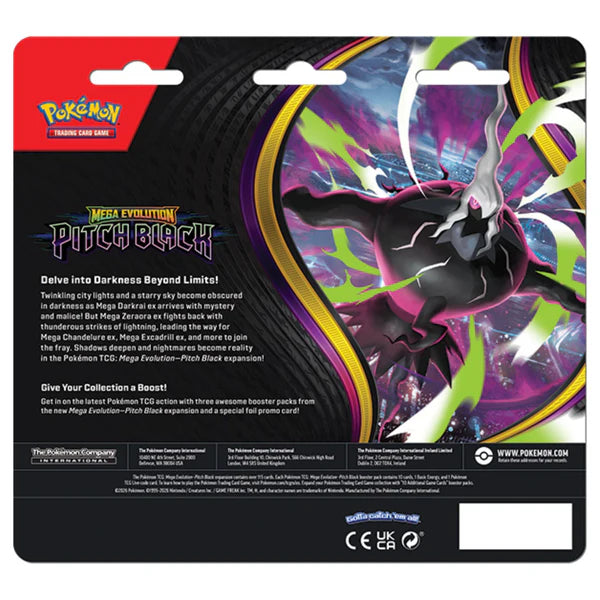 Pokémon TCG: Mega Evolution—Pitch Black Three-Booster Blister