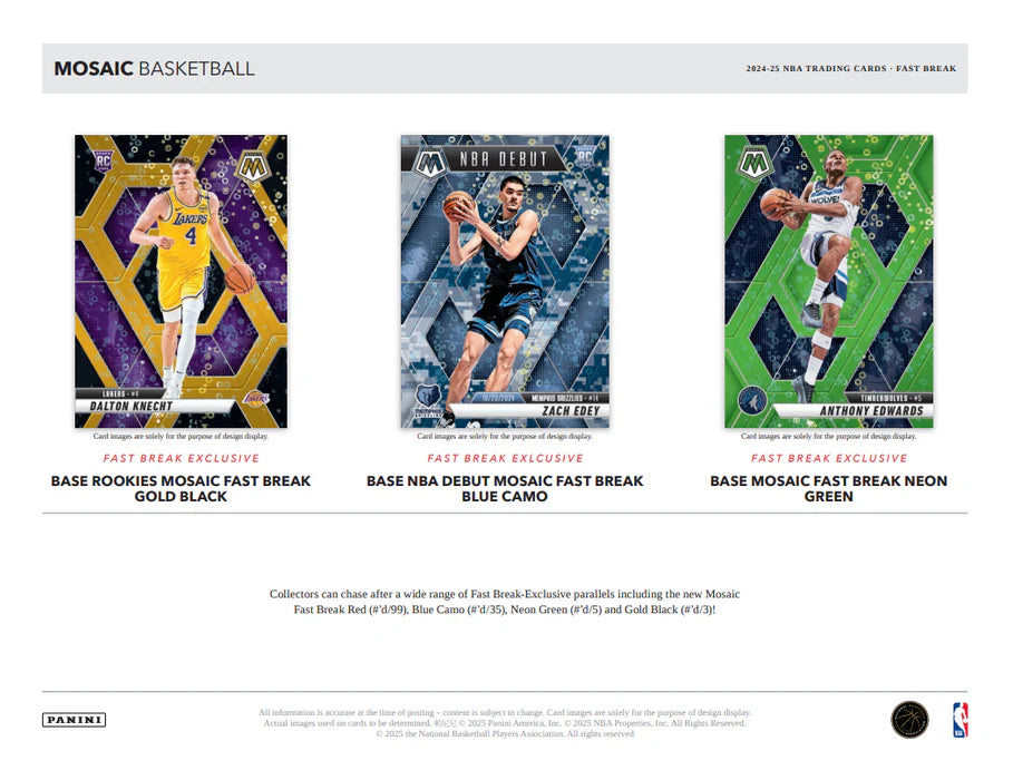 2024-25 Panini Mosaic Basketball Fast Break Box